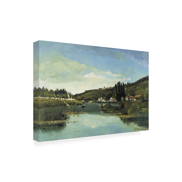 Pissarro 'The Marne At Chennevieres' Canvas Art,12x19